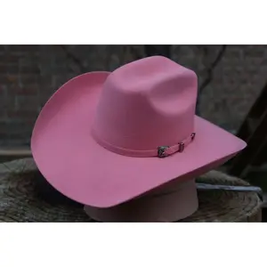 LR: Bo Pink Felt 4x (Pre-Shaped Cattleman Crown)