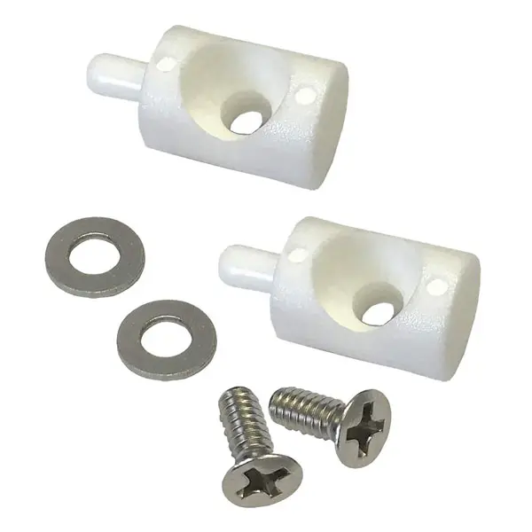 Gordon Glass® White Nylon Hinge Bushing Pin Kit 3/8" Dia. for Continuous Hinge Shower Enclosure.