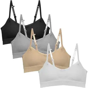 Padded  Bra Pack  Crop Cami  Bras for . Seamless Bra Design with Removable Padding