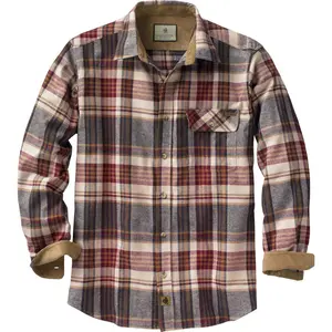 Mens Long Sleeve Button Down Cotton Flannel Shirt