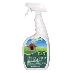 212 MAIN ProVetLogic Ready-To-Use Spray & Wipe Cleaner, Disinfectant & Deodorizer, Pack of 12 32 Oz. Spray Bottles, Stainless, Plastic