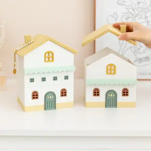 House Shaped Jewelry Storage Box, 1 Count Multi-layer Elegant Jewelry Organizer, Desktop Jewelry Display Box, Home Organizer for Bedroom Dressing Table