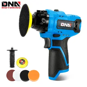 FathersDayGift DNA MOTORING 12V Cordless Polisher Tool Set 2-Gear Speed for Car Detailing/Home Appliance Polishing, Blue Color (Bare Tool)