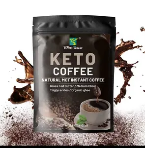 Keto Coffee Natural MCT Instant Coffee 3.5 Oz Grass Fed Butter Medium Chain Triglycerides Organic Ghee for Ketosis Support