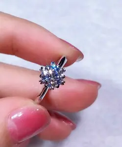 1ct Round Cut Diamond Option Snowflake Engagement Ring