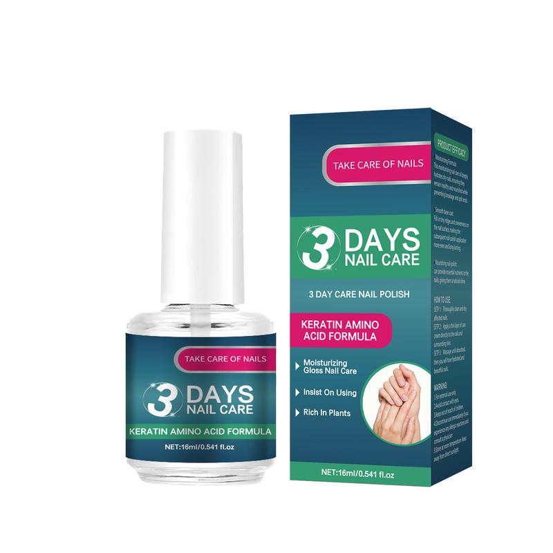 ROZINO 3 Days Nail Care Oil Nourishing Cuticle Treatment Anti Hangnails Fast Dry Strengthener with Keratin Amino Acid Formula for Healthy Beautiful Nails 16ml