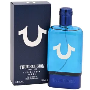 True Religion Always True Homme Eau de Toilette (EDT) Spray for Men, 3.4 oz Aromatic Citrus Woody Daily Wear Clean Cologne, Father's Day Gift Idea, New in Retail Box Packaged Fragrance, Daily Wear Cologne