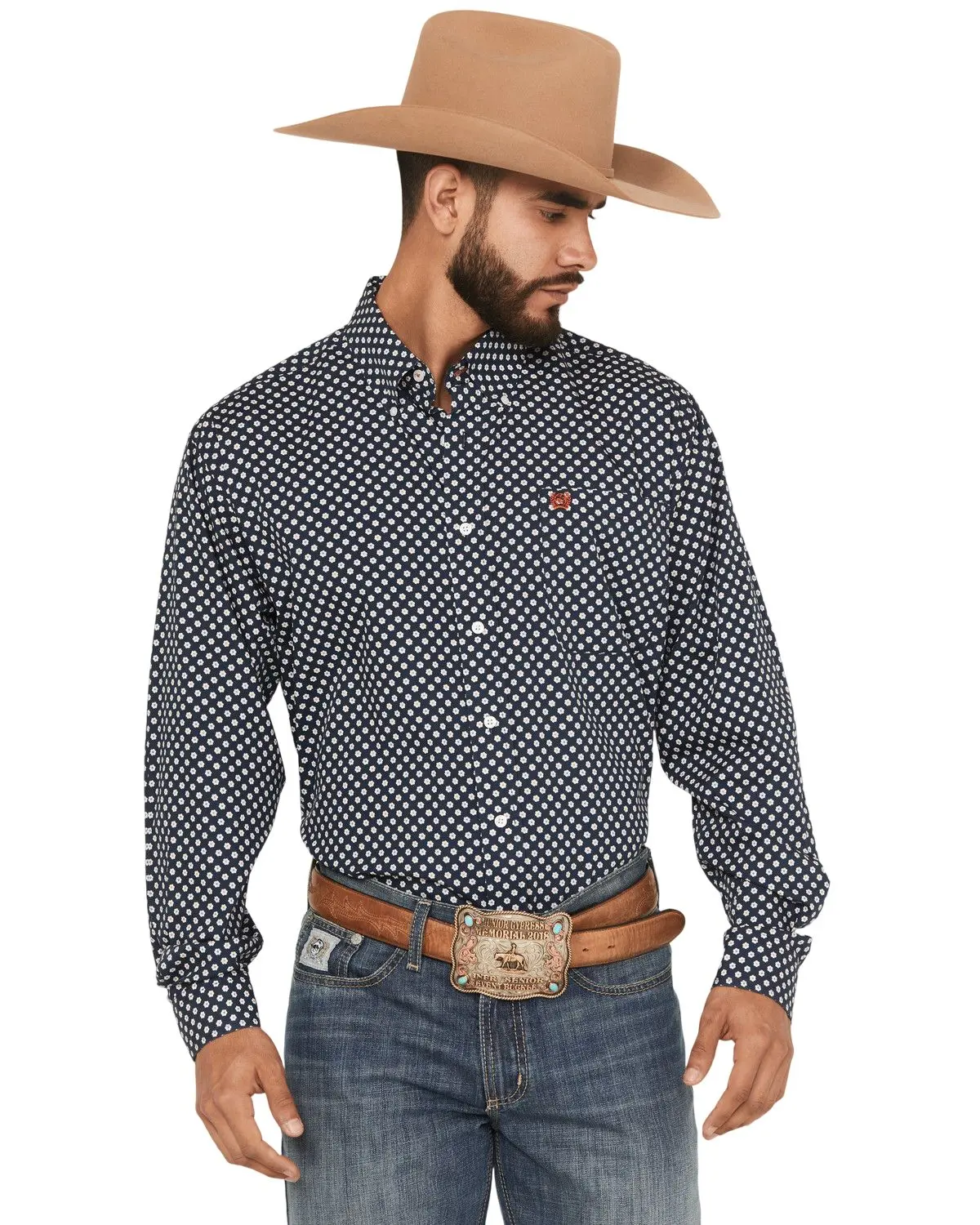 Cinch Men's Men'S Floral Print Long Sleeve Button-Down Western Shirt - Mtw1105939