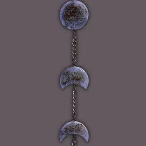 Grey & Gold Mini Moon Phase – Lava Stone & Moonstone
