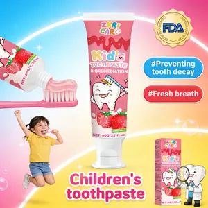 Kids' Happy Brushing Toothpaste! | Sweet fruity flavor kids love | Gentle fluoride for effective cavity prevention | Encourages lifelong oral hygiene habits | 60g Radiant Foam Foaming Whitening Foaming Whitening