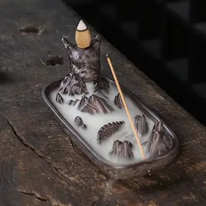 1pc,Lucky Dragon Design For Home Fragrance Decor Ornament Ceramic Incense Burner (Without Incense)