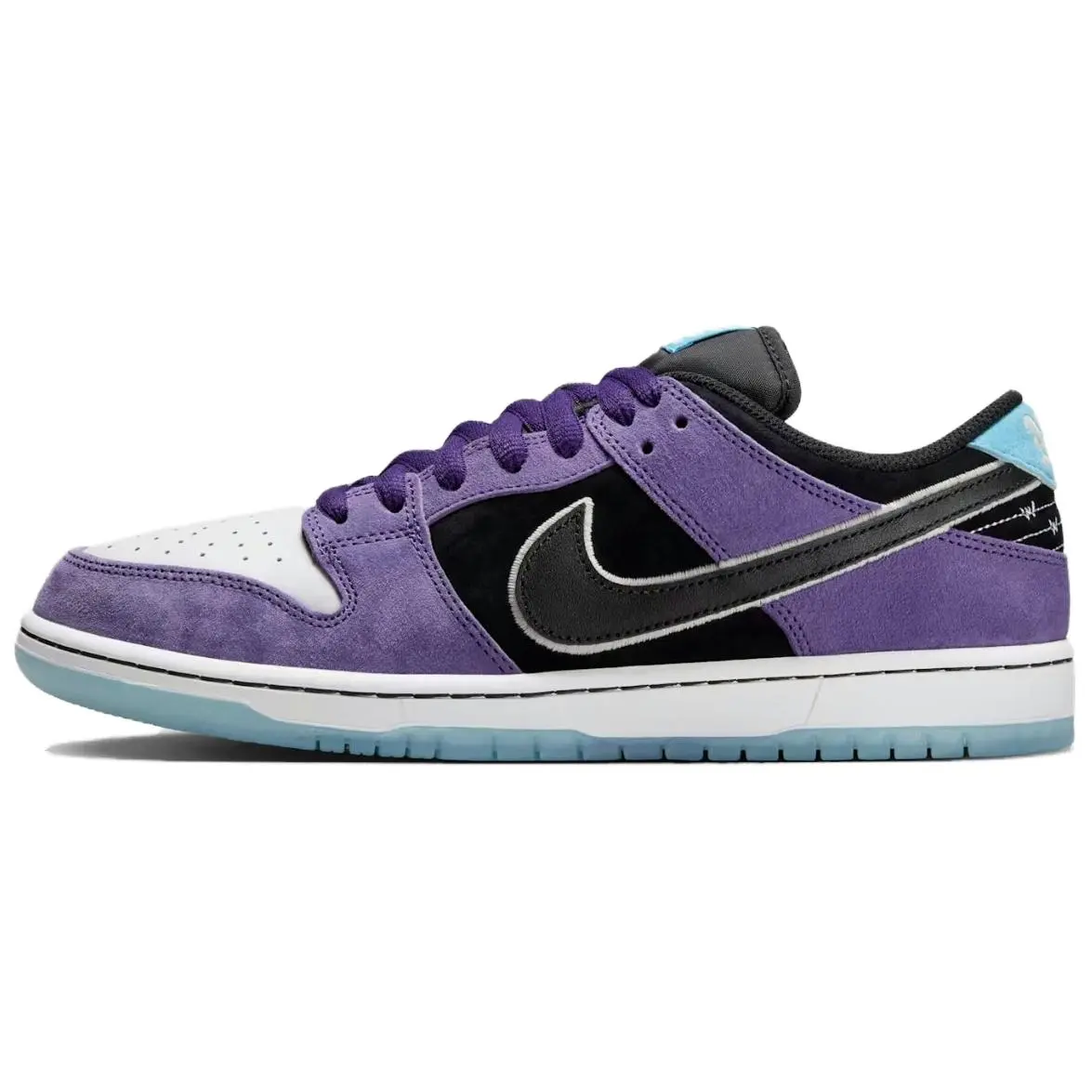 Nike Dunk SB Low Pro Hayley Wilson Collaboration Athletic Sports Trainer Shoes, Women's & Men's Purple Black White Comfortable Non-Slip Skate Flats, Athletic Shoes