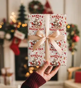 Wrapping Papers, Fanum Tax Meme Christmas Gift Wrap, Kids Funny Wrapping Paper, Brain Rot Slang Gift Wrap, Gen Alpha Meme, Holiday Gift Wrap