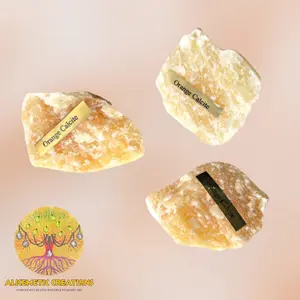 Natural Raw Orange Calcite from Brazil