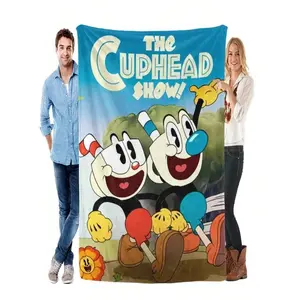 C-uphead Blanket Flannel,Ultra Soft All Season Throw Gift For Fans Couch Bed Office Travel Fantasy Decor