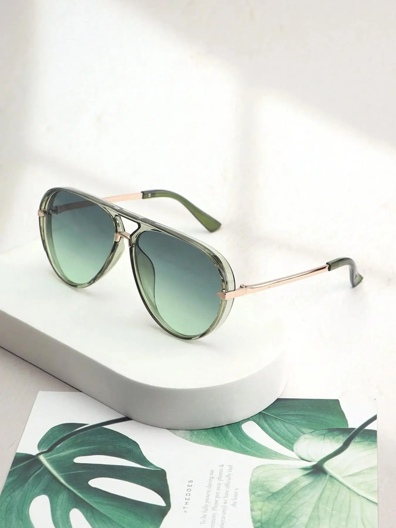 Unisex Vintage Frame Aviator Eyeglasses, Trendy Casual Decorative Eyeglasses for Travel Use, Fashion Accessories for Outdoor Activities, Girly Accessories, Aviator Shades, Fashion Eyewear