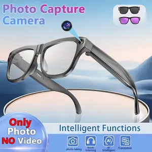AI Smart Camera Glasses for Men & Women – Photo Capture Only, Bluetooth Music & Calls, Real-Time Translation, Wireless Smart Eyewear for Travel & Daily Use