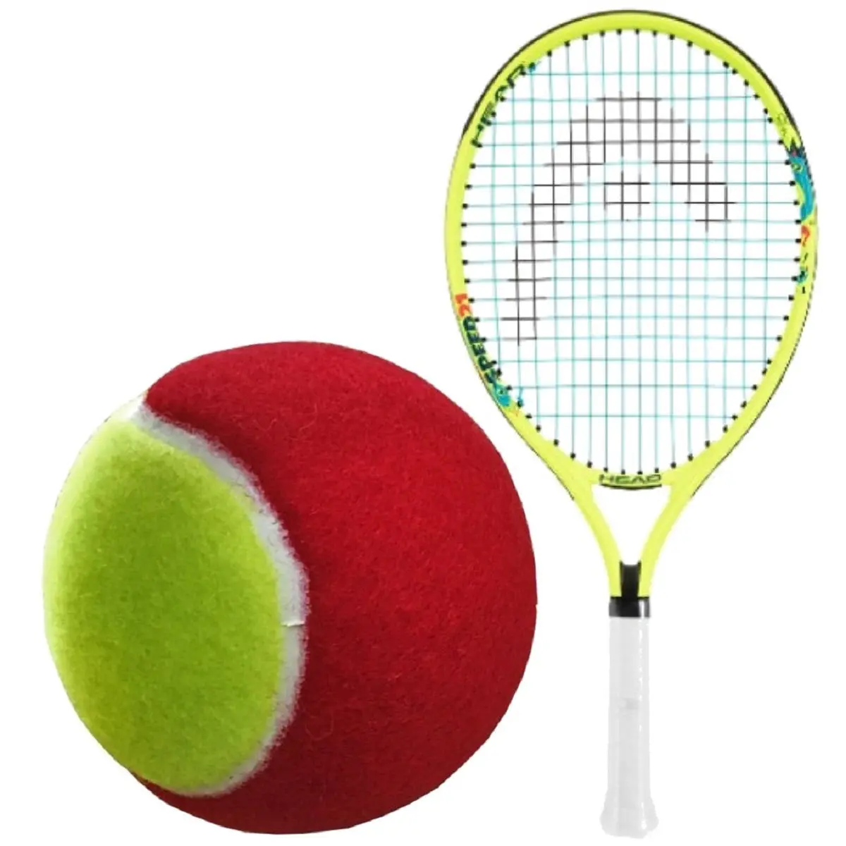 HEAD Speed Jr Racquet + 3 Red Felt Tennis Balls