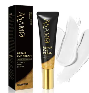 ASAMO Repair Eye Cream Retinol Peptide Hydrate Firm Depuff Skin Care Product Treatment for Dark Circles Fine Lines