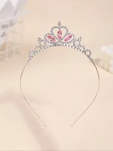 Rhinestone Crown Design Bridal Headband, Elegant Headwear for Wedding Bridal Party Formal Occasions, Fashion Hair Accessories for Women