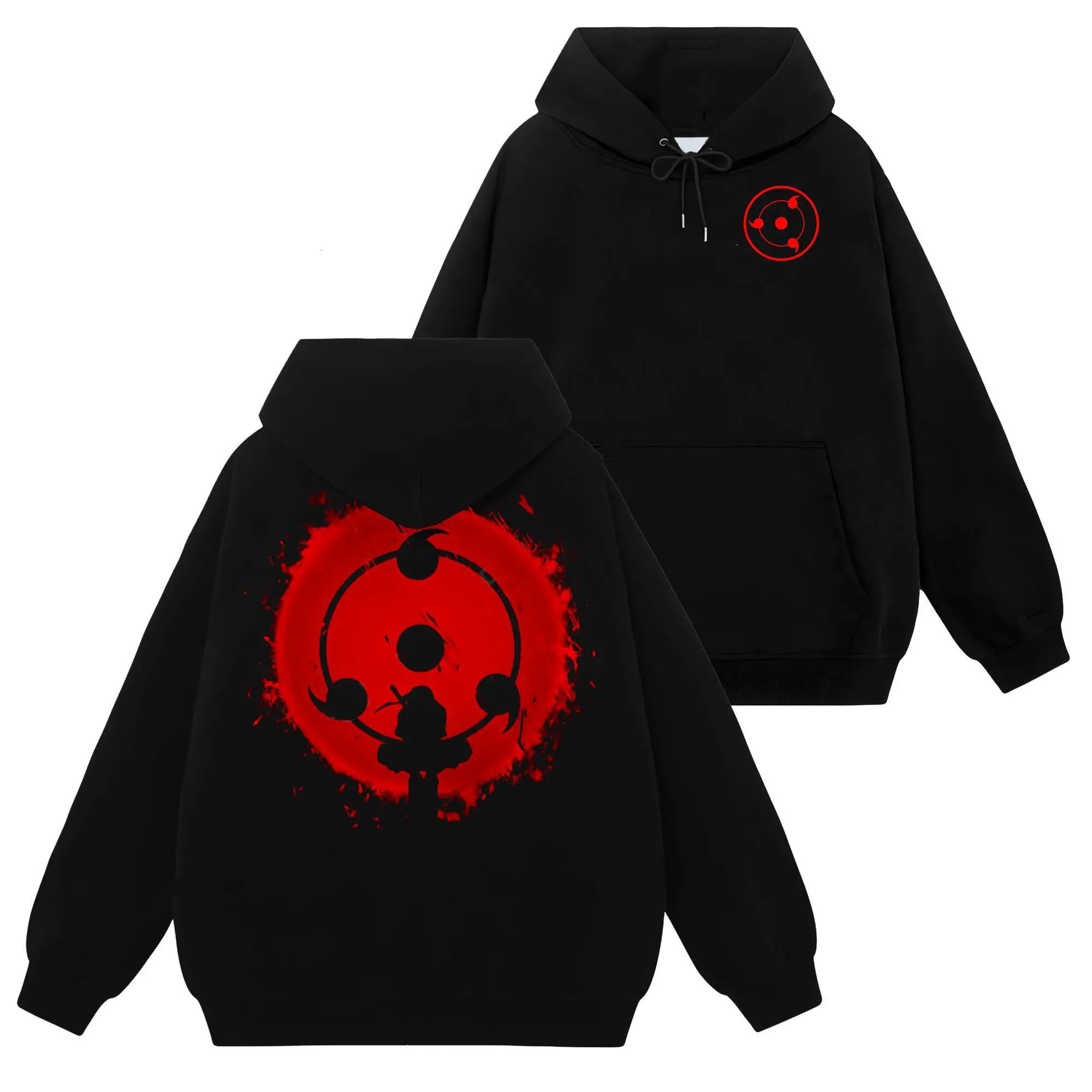 [Uchiha Fashion] Limited Uchiha Itachi Sharingan Logo - Naruto Shippuden #21 Hoodie T-Shirt Sweatshirt, Retro Vintage Unisex Graphic 90s Cotton, Gift For Wibu, Anime Manga Y2K Streetwear