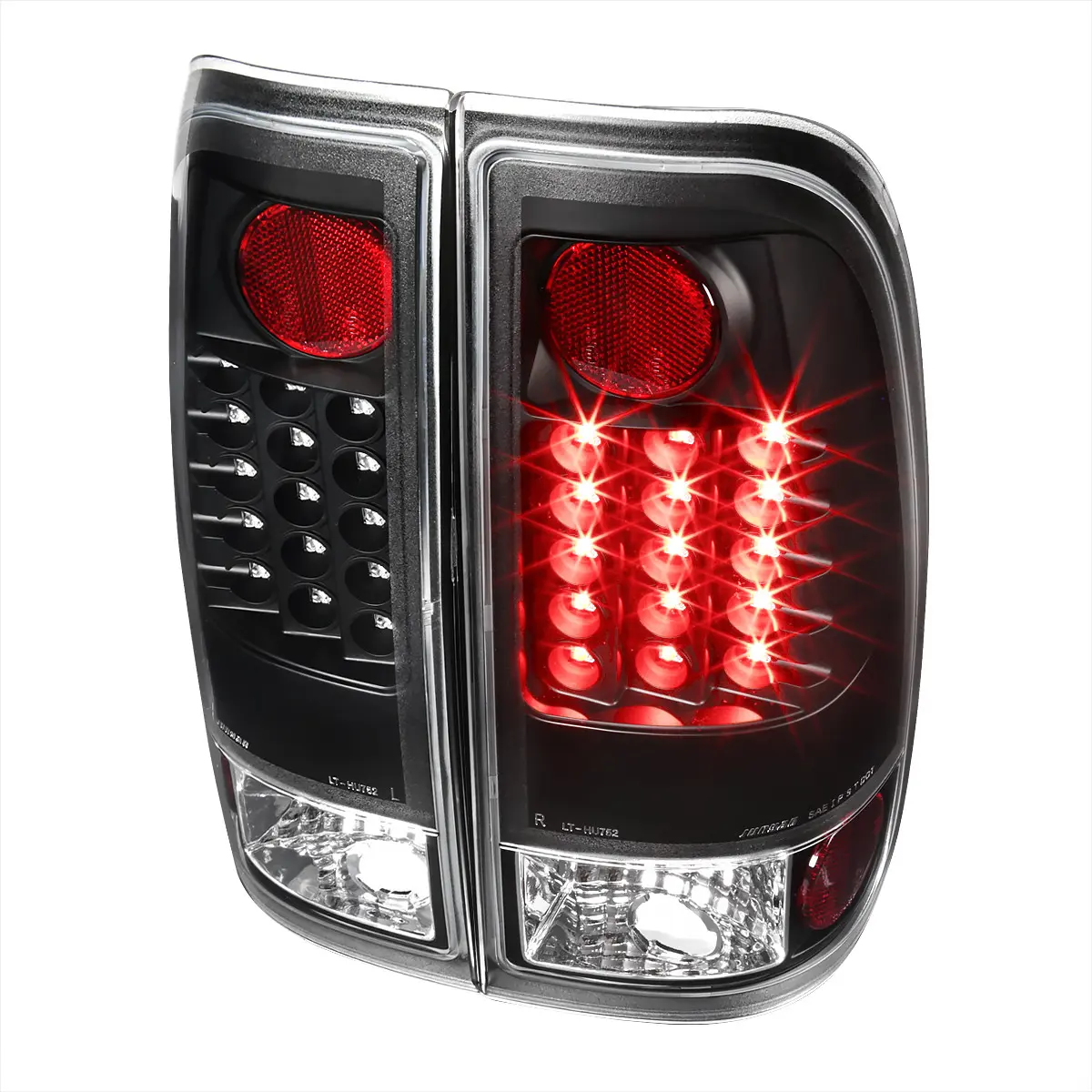 1997-2007 Ford F-150/F-250/F-350/F-450/F-550 Styleside V2 LED Tail Lights (Matte Black Housing/Clear Lens) 1997-2007 Ford F-150/F-250/F-350/F-450/F-550 Styleside V2 LED Tail Lights (Matte Black Housing/Clear Lens)