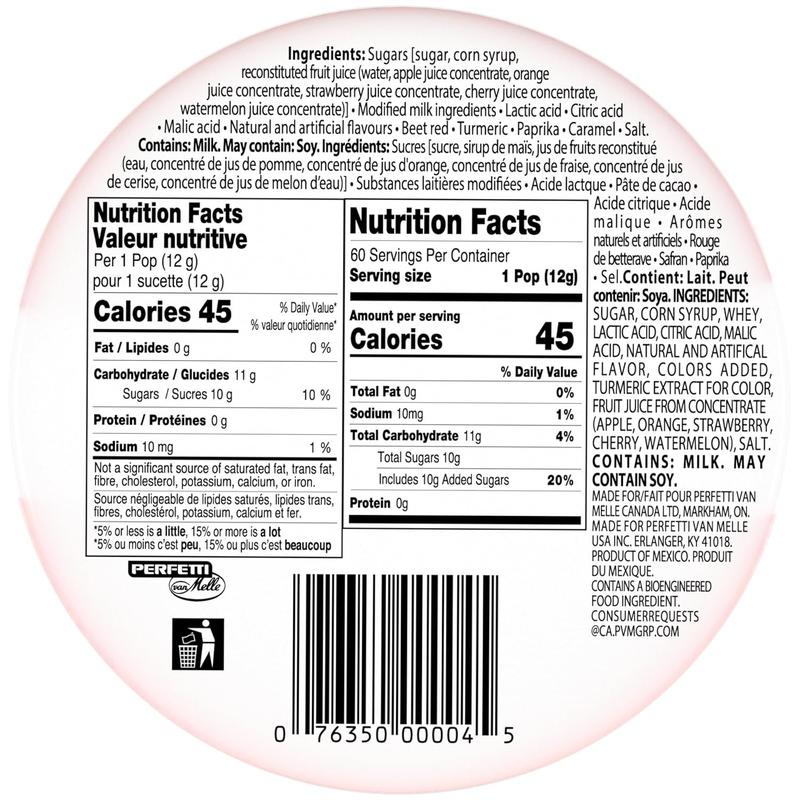 Chupa Chups ‘Best Of’ Holiday Candy Lollipop Variety Assortment, 5 Flavors, Individually Wrapped Candy for Christmas Stocking Stuffers for Adults & Kids, 25.3 oz Drum (60 Suckers)