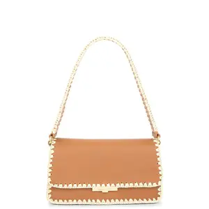 Rebecca Minkoff Berkley Flap Shoulder W/ Raffia in Caramello