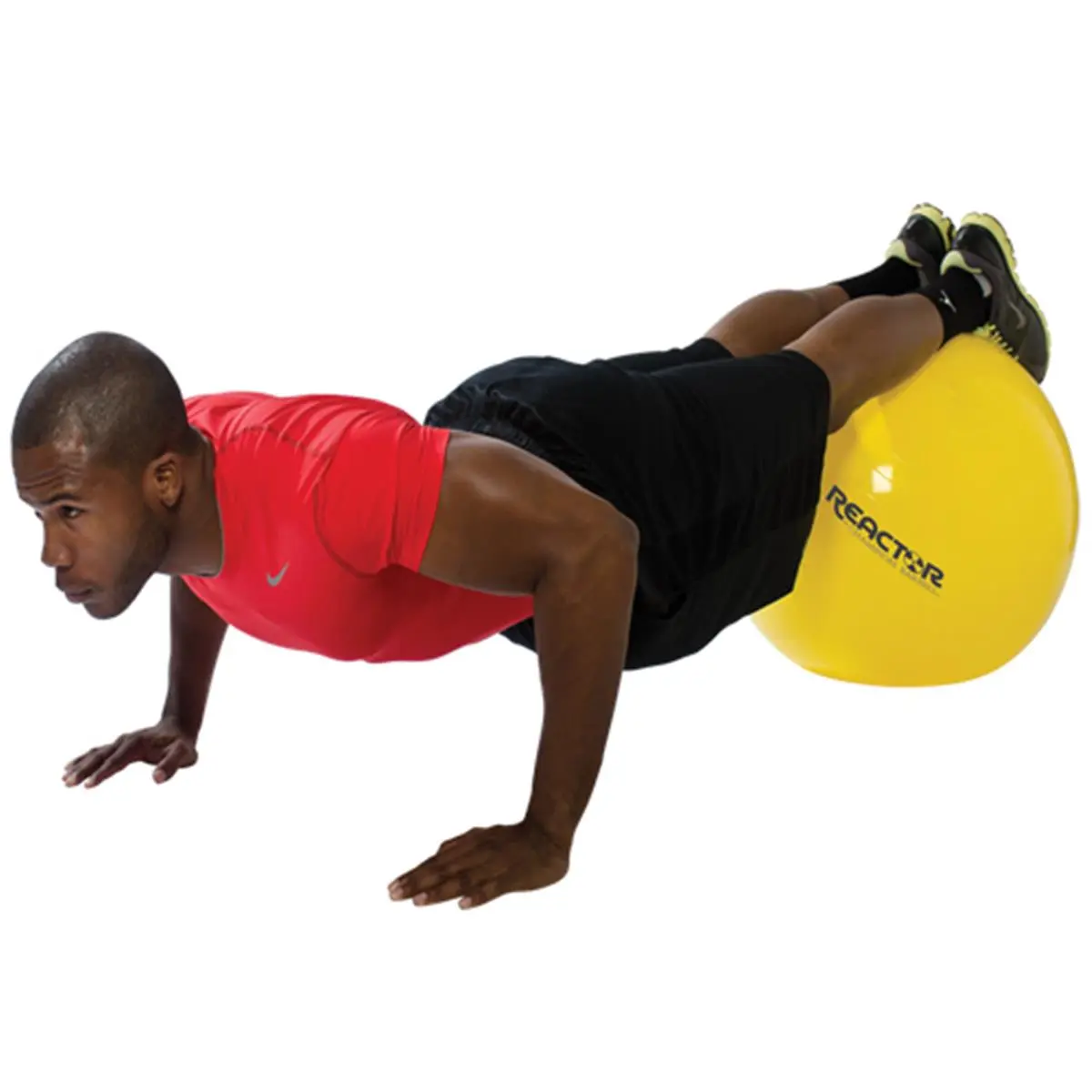 Anti-Burst Gym Ball - 45 cm SSN Reactor Fitness Equipment, Burst Resistant Up to 600 lbs, for Gym Workout, Upper & Lower Body Workouts, Stretching & Warm-Up Exercises, Targeting Abs, Back & Glutes for Advanced Users