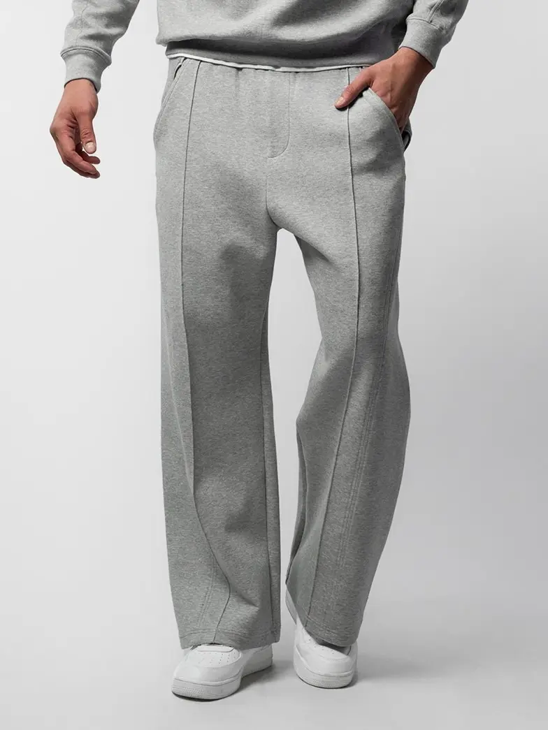 Fioboc Men's CozySpacer Straight Leg Pants - Fall Winter Business Casual Essential Bottoms, Structured Wrinkle Resistant Menswear