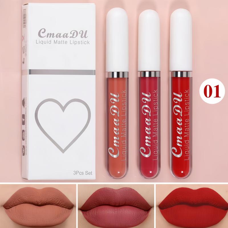 10Pcs Matte Lip Glaze Long Lasting Glossy Waterproof Lipstick Nonstick Easy To Apply Long Lasting Makeup Lipgloss For Beginners Beauty Cosmetic