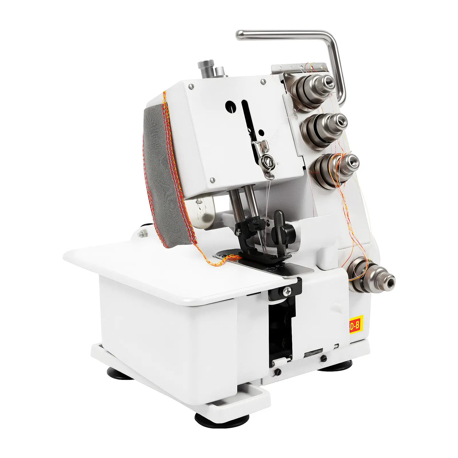 Industrial 4-Thread Freestanding Serger Sewing Machine, 1200 Stitches Per Minute, 100W 110V Cast Iron Overlock Sewingmachine for Edge Finish