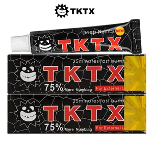 TKTX Tattoo Numbing Cream (2 Pack) - Black 75% International - Pain Free Tattoos - Effective Numbing Formula for No-Distraction Tattoos 10g