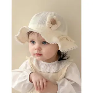 Kids Sun Protection Bucket Hat – Cartoon Flower Toddler Hat (1–3 Years)