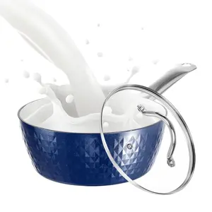 Induction Non-Stick Saucepan with Lid – Aluminum Ceramic, 1.5L