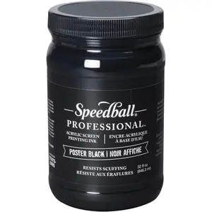 Professional Acrylic Screen Printing Ink, 32-Ounce, Poster Black