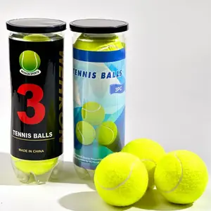 3pcs Tennis Balls for Matches and Training, 2.5m Drop Height, Bounce 90-100cm, Ideal for Beginners, Sports Games, Pet Toys