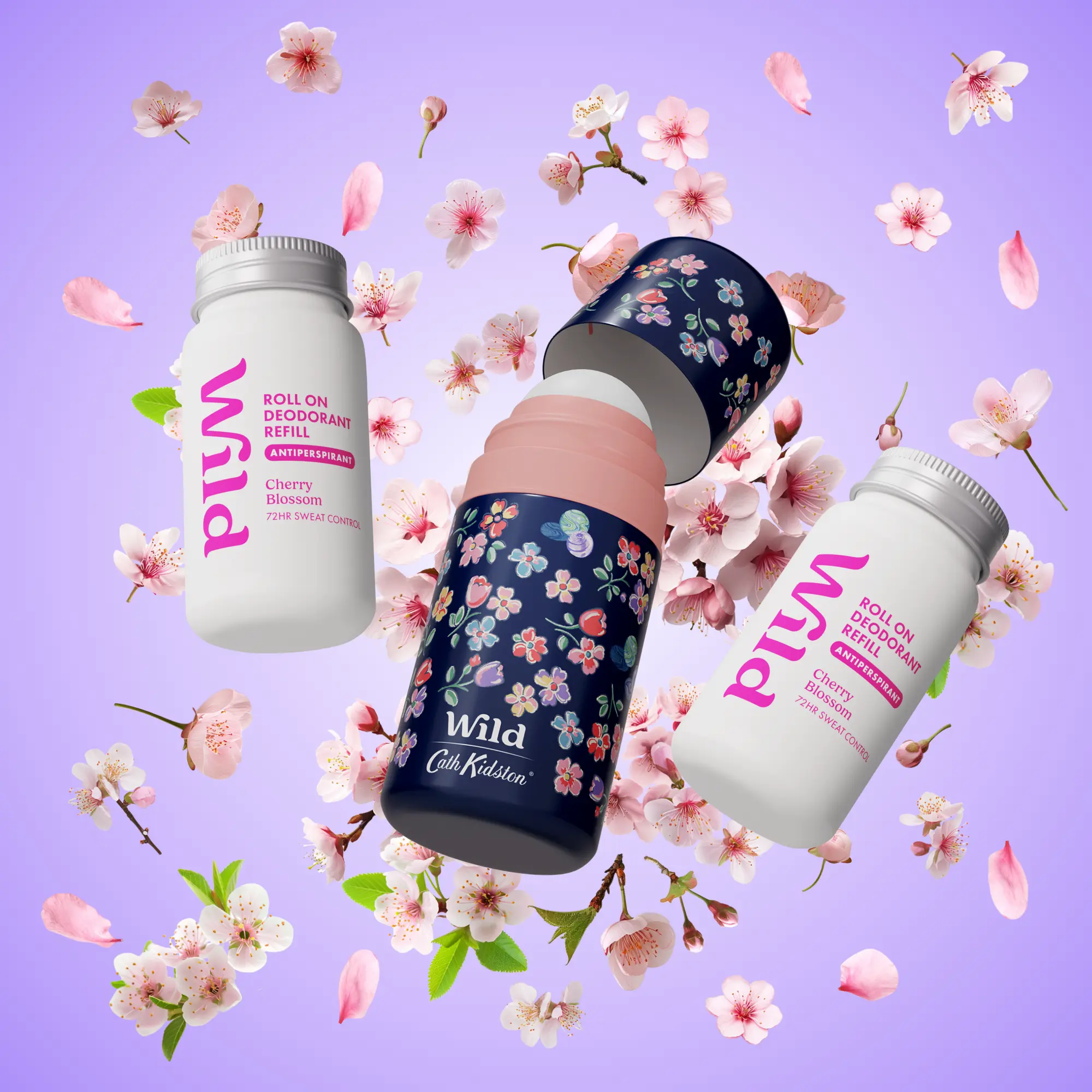 Wild Roll On Deodorant Case + 2 Refill Bundle