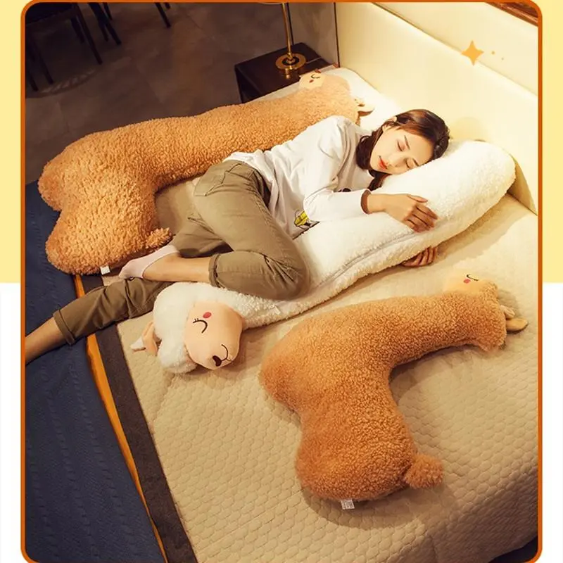 100% New and High Quality 75/100/130cm Unisex Alpaca Plush Toy - 75cm/100cm/130cm Soft Stuffed Llama Doll, Sleep Pillow, House Decoration, Cute Gift for All Ages