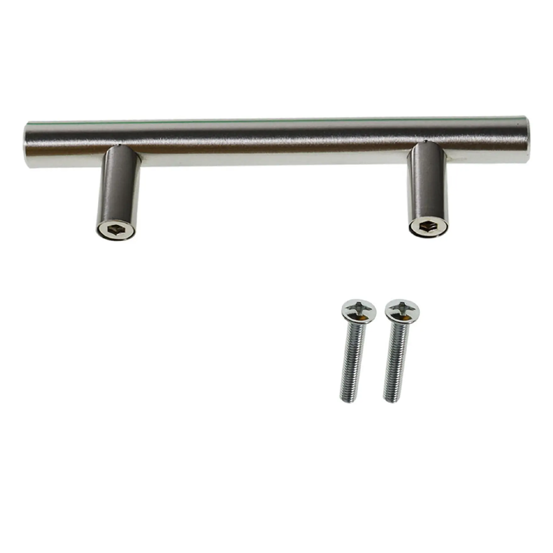 50-Pack 5 in Brushed Stainless Steel Farmhouse Bar Pulls & Matte Black Metal Cabinet Knobs with Screws, Black Door Handles Hardware Blending Traditional-Modern Style for Kitchen Doors, Drawers