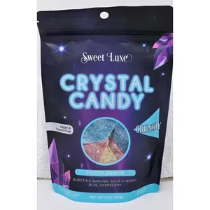 Sweet Luxe Crystal Candy Fruity Fusion 4 0z Banana, Sour Cherry and Blue Raspberry
