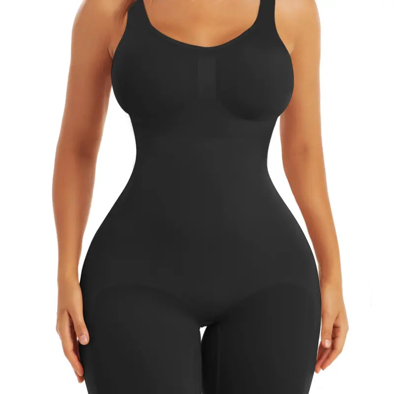Tummy Control Black Shorts Bodysuit for Women, Minimalist Shapewear, Fitted Shapewear, Seamless Sculpting Bodysuit, Bodysuit Shaper, One Piece Sexy Butt Lifting Workout Bodycon Short Jumpsuit, Seamless Shaping Design