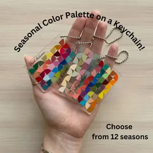 Color Seasons Large Acrylic Keychain, Spring Summer Autumn And Winter Keychain, Color Analysis Keychain, 12 Season Color Accessory Keychain