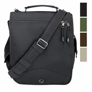 Rothco M-51 Engineers Tool Bag - Durable Canvas, Adjustable Strap, Multi-Compartment Storage, Multiple Pockets - Ideal for Business Travel, School Use - Black 8112