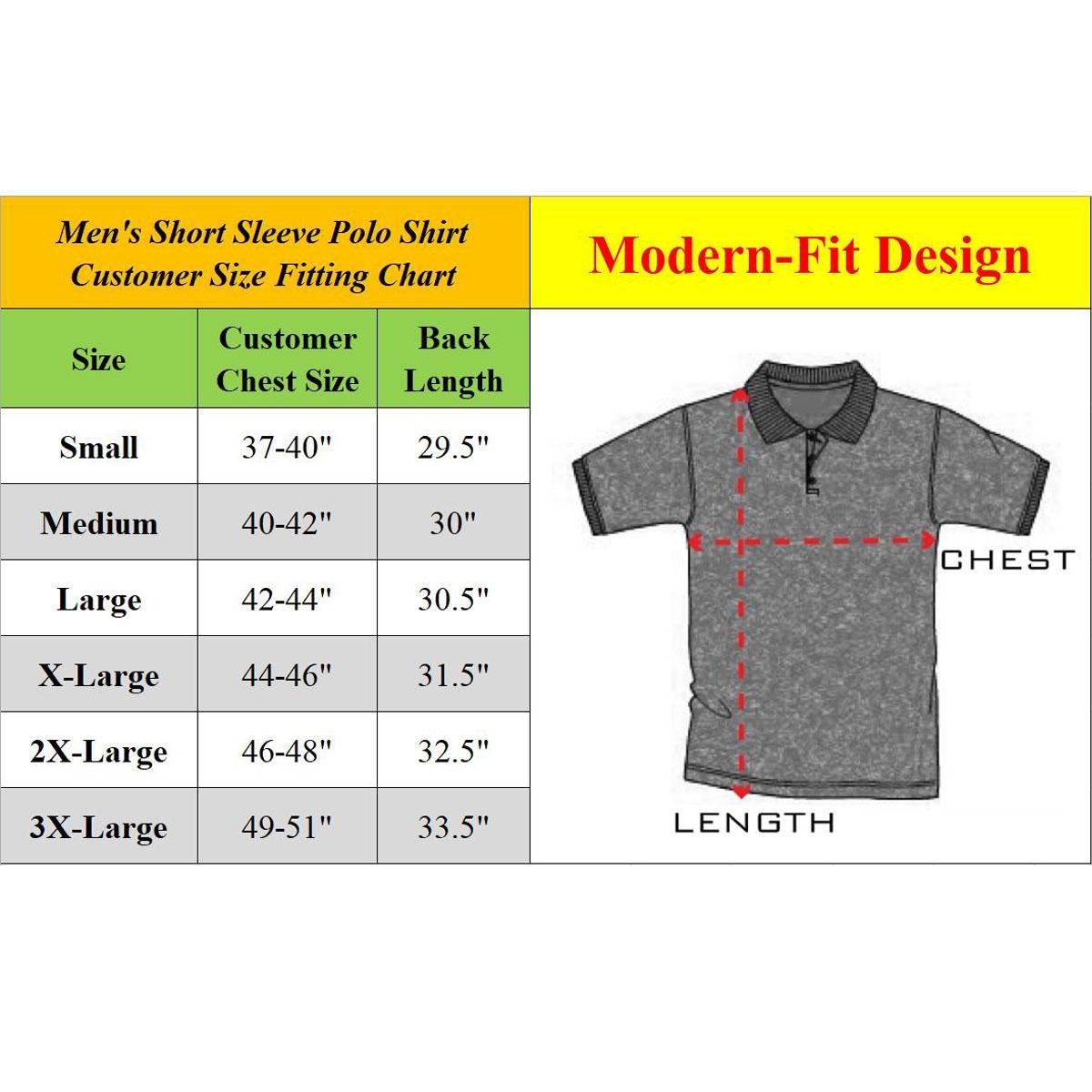 Men's 3 Pack Short Sleeve Classic Pique Polo Shirt
