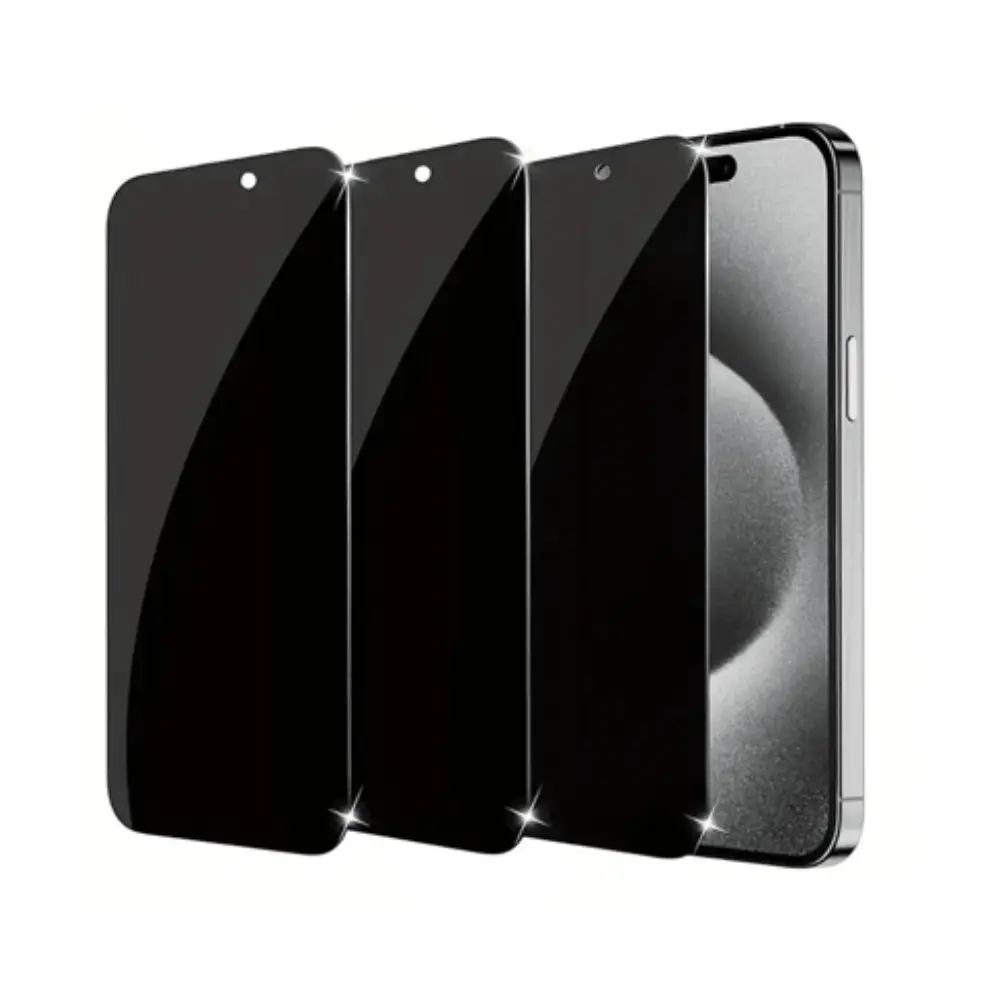 3pcs Anti-Peep Tempered Glass Privacy Screen Protector Compatible With IPhone 17/16/ 15 Pro Max/15/14 Plus/13/12/11 Pro Max/X/XS/XR Screen Anti-Peeping Glass Film