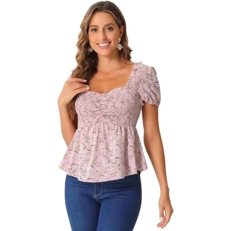 floral peplum top - TikTok Shop