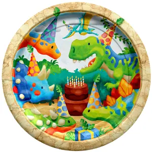 Dinosaur Plates 9in - Dinosaur Party Supplies