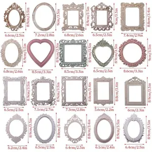 40Pcs Lace Frames Scrapbook Paper, Vintage Hollow Embossed Photo Materials for DIY Junk Journal Crafts, Journaling Scrapbooking Supplies, Window Decoration Background Paper
