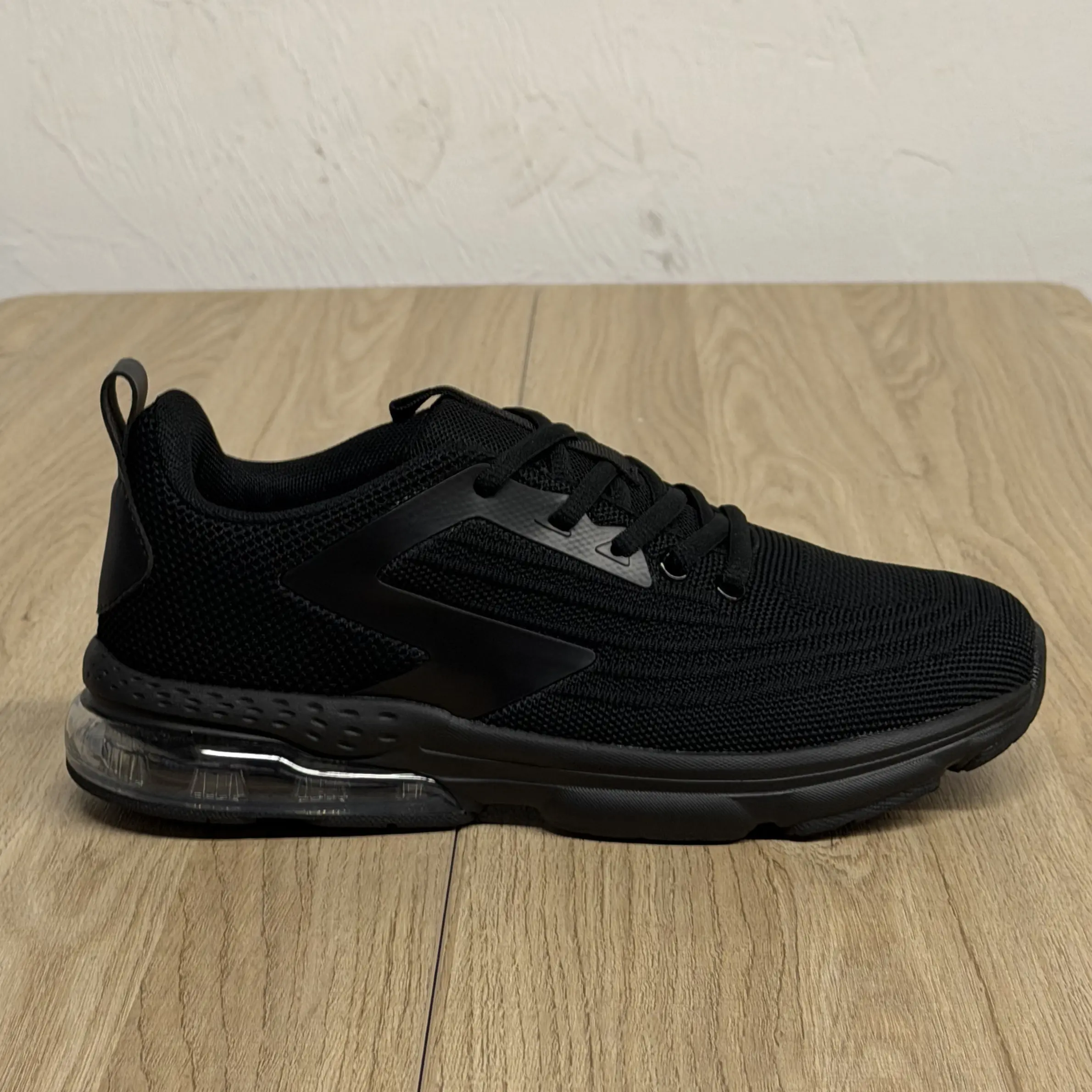Jerko Qx01m Men's Running Shoes Triple Black Air Cushion Sneakers